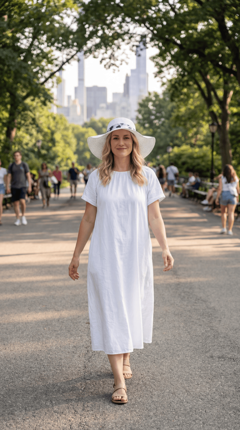 Serenity | White Straw Sun Hat With Floral Band