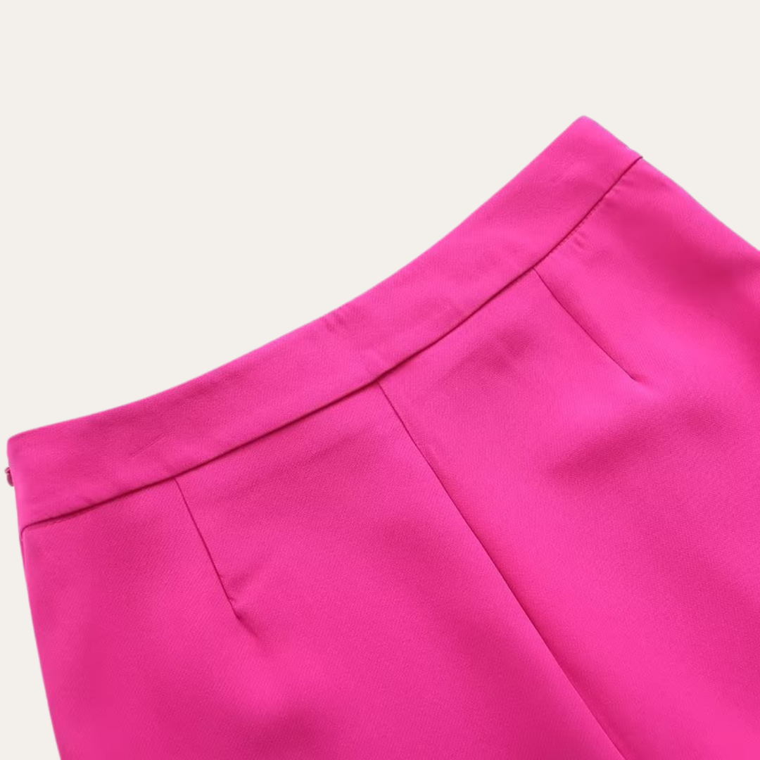 Women's Tailored Blazer Suit with Wide-Leg Pants — Sable Belted Two-Piece