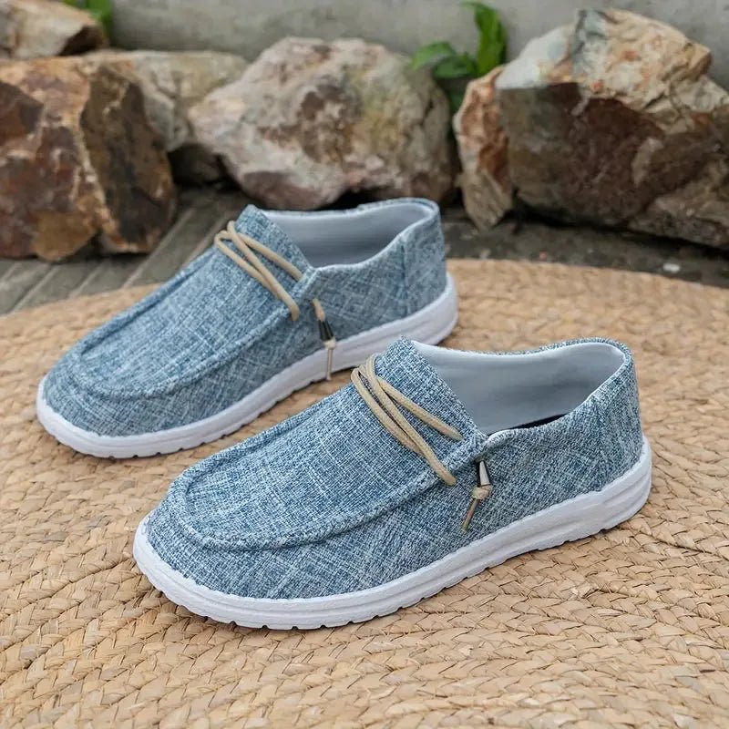 Chloe | Comfortable Slip - On Canvas Shoes - Green - 13