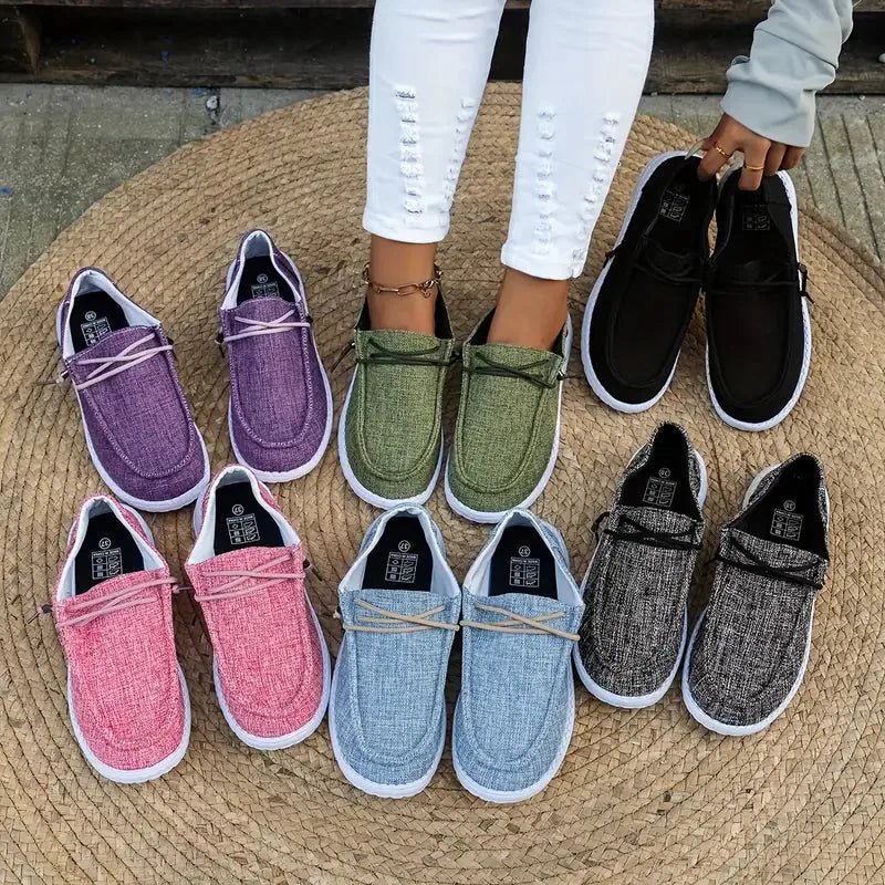 Chloe | Comfortable Slip - On Canvas Shoes - Multicolor - 5
