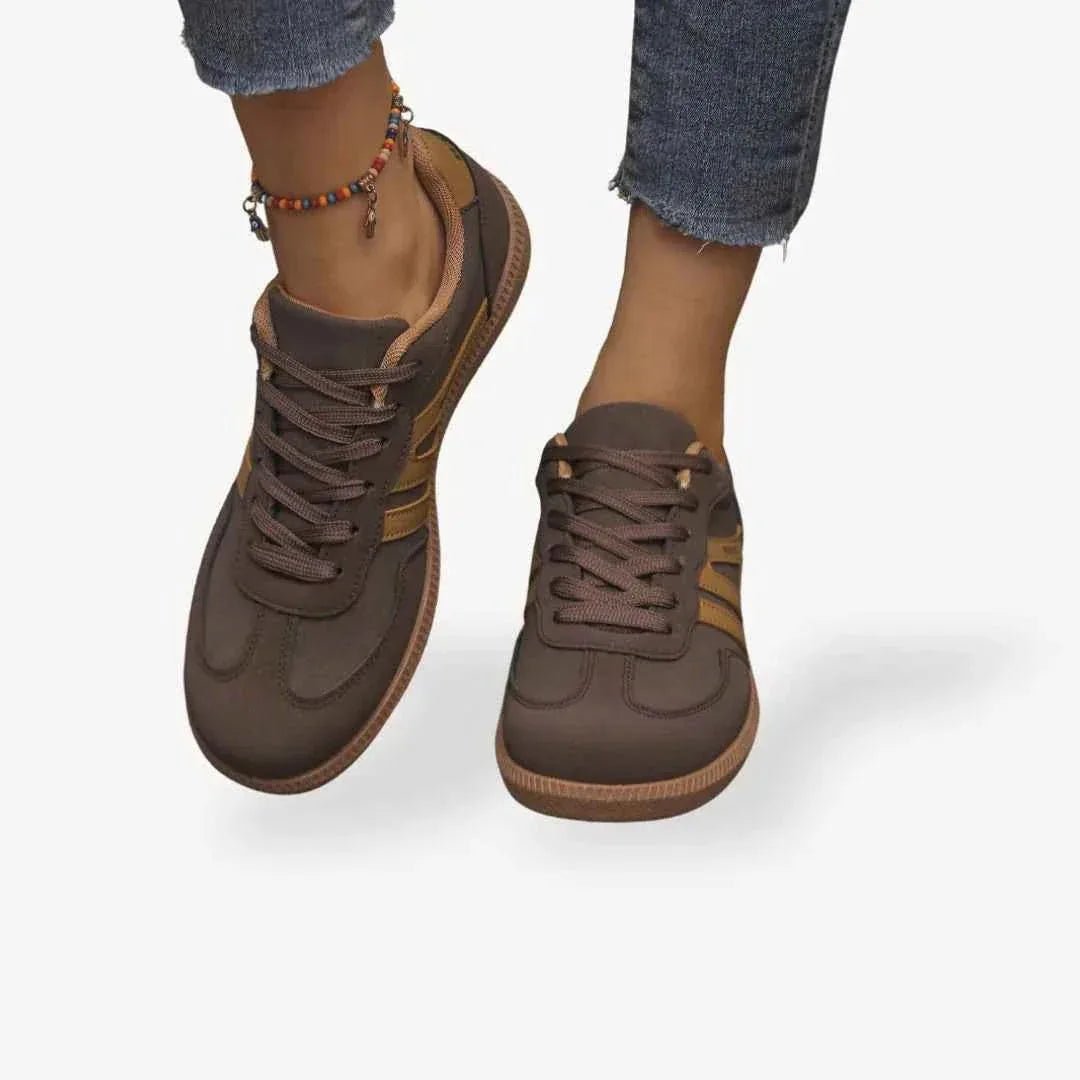 Naomi | Stylish Women's Sneakers with Gum Sole - Brown - 6