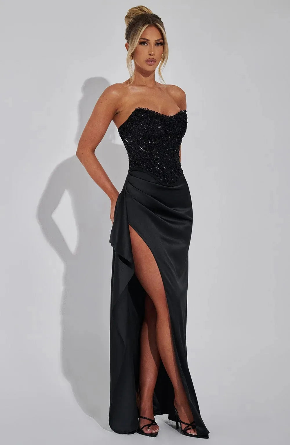 Bulma | Strapless Sweetheart Corset Evening Gown Maxi Dress