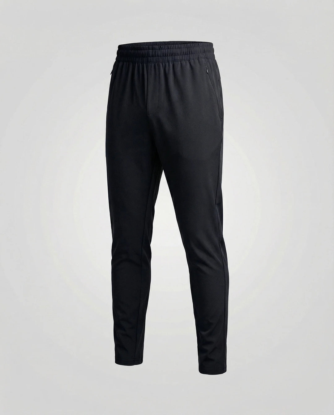 Black Tapered Men's Joggers with Elastic Waist - Studio Flat