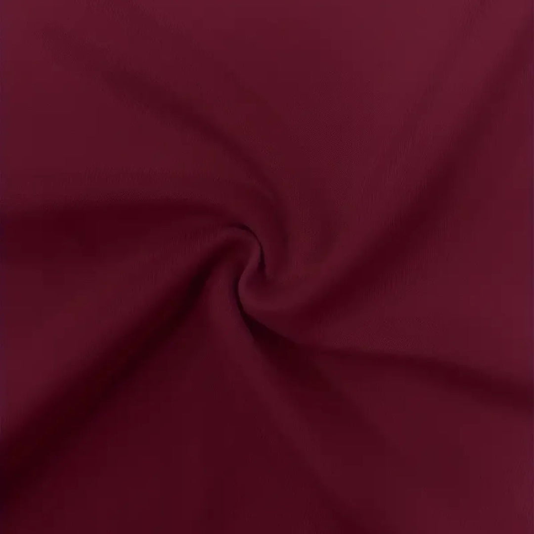Vivienne | Elegant Sleeveless Midi Wrap Dress with V - Neck - Burgundy - 3