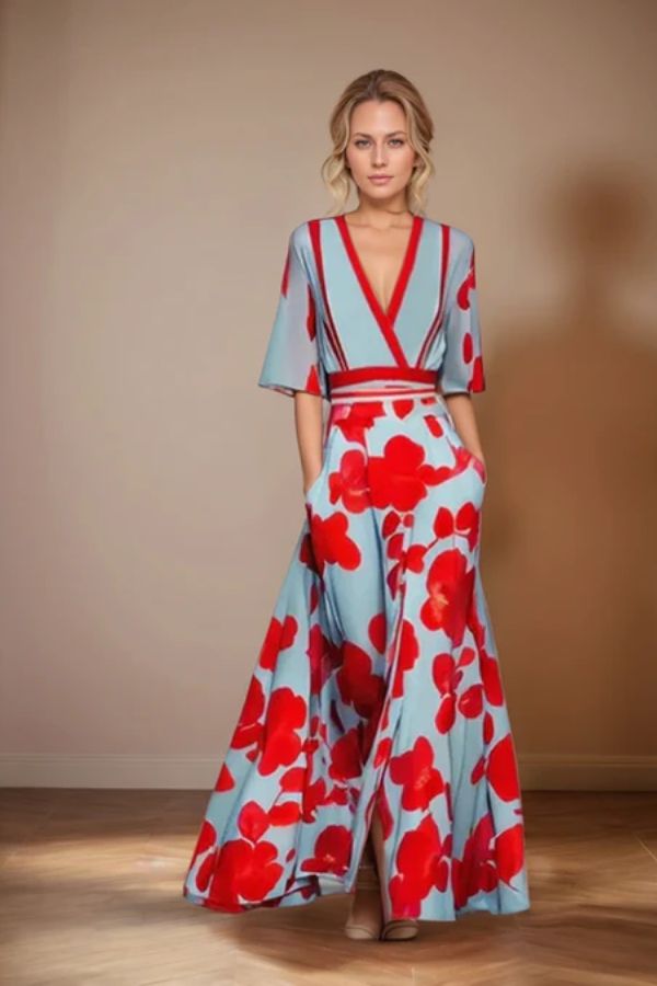 Isabella | Tijdloze Elegantie Bloemenjurk