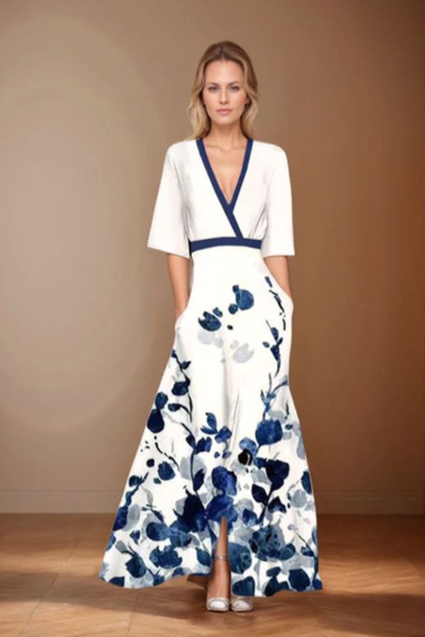 Wietske™ | Tijdloze Elegantie Bloemenjurk