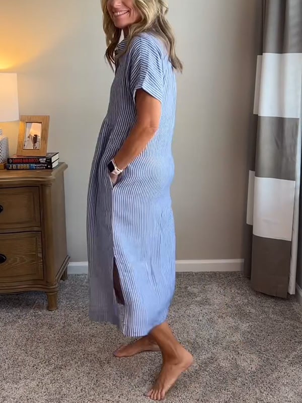 Eveline™ | Elegante Gestreepte Jurk