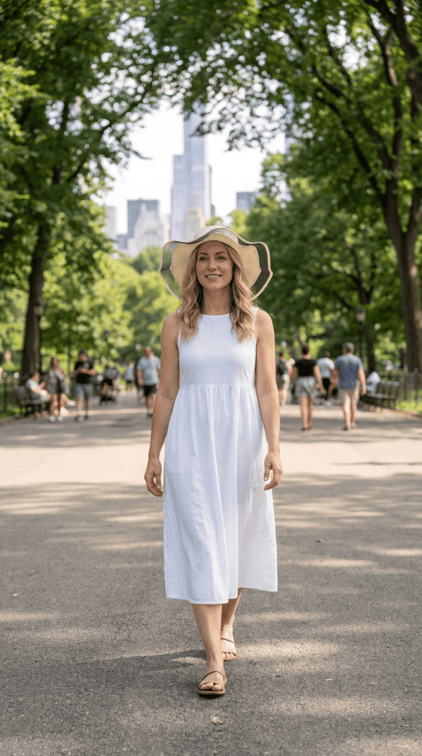 Bella | Straw Sun Hat With Contrast Edge - Beige - 1