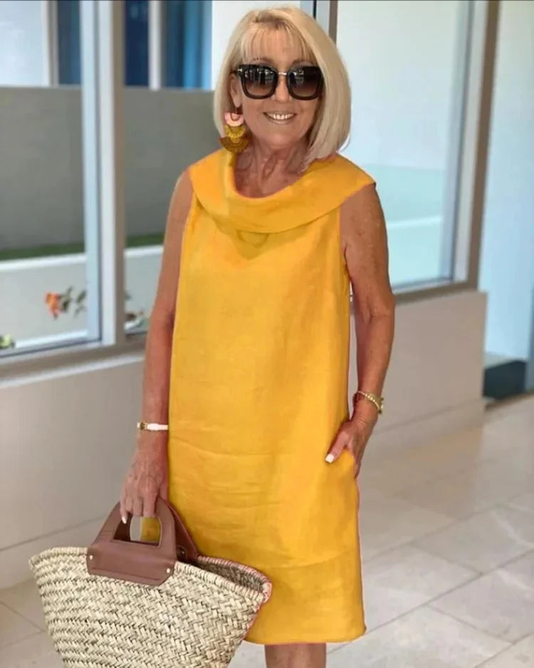 Anouk™ | Mouwloze Etui-jurk met Ronde Hals