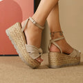 Hazel | Chic Bow Ankle Strap Wedge Sandals