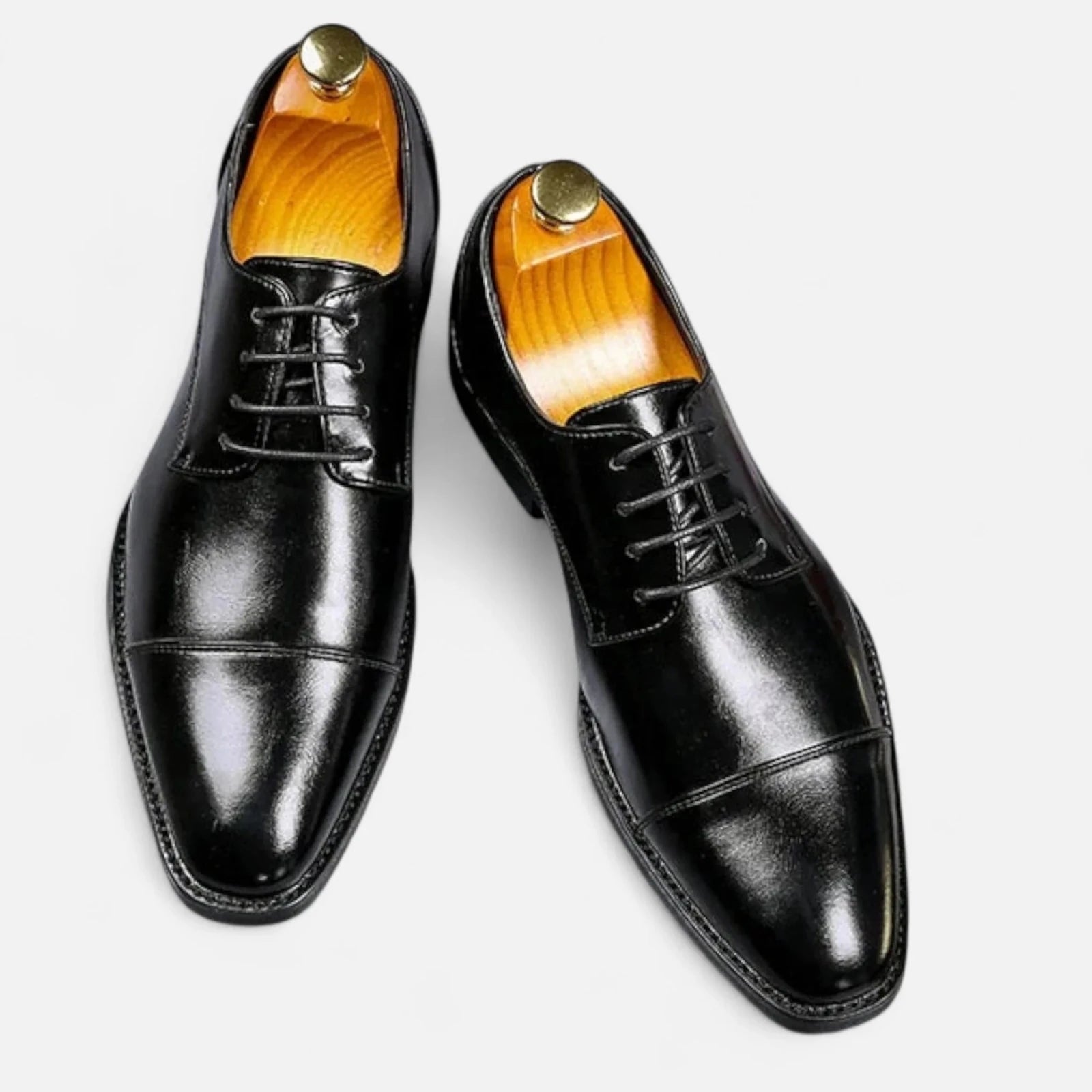 Clara | Classic Oxford Shoes for Men Premium Leather - Black - 2
