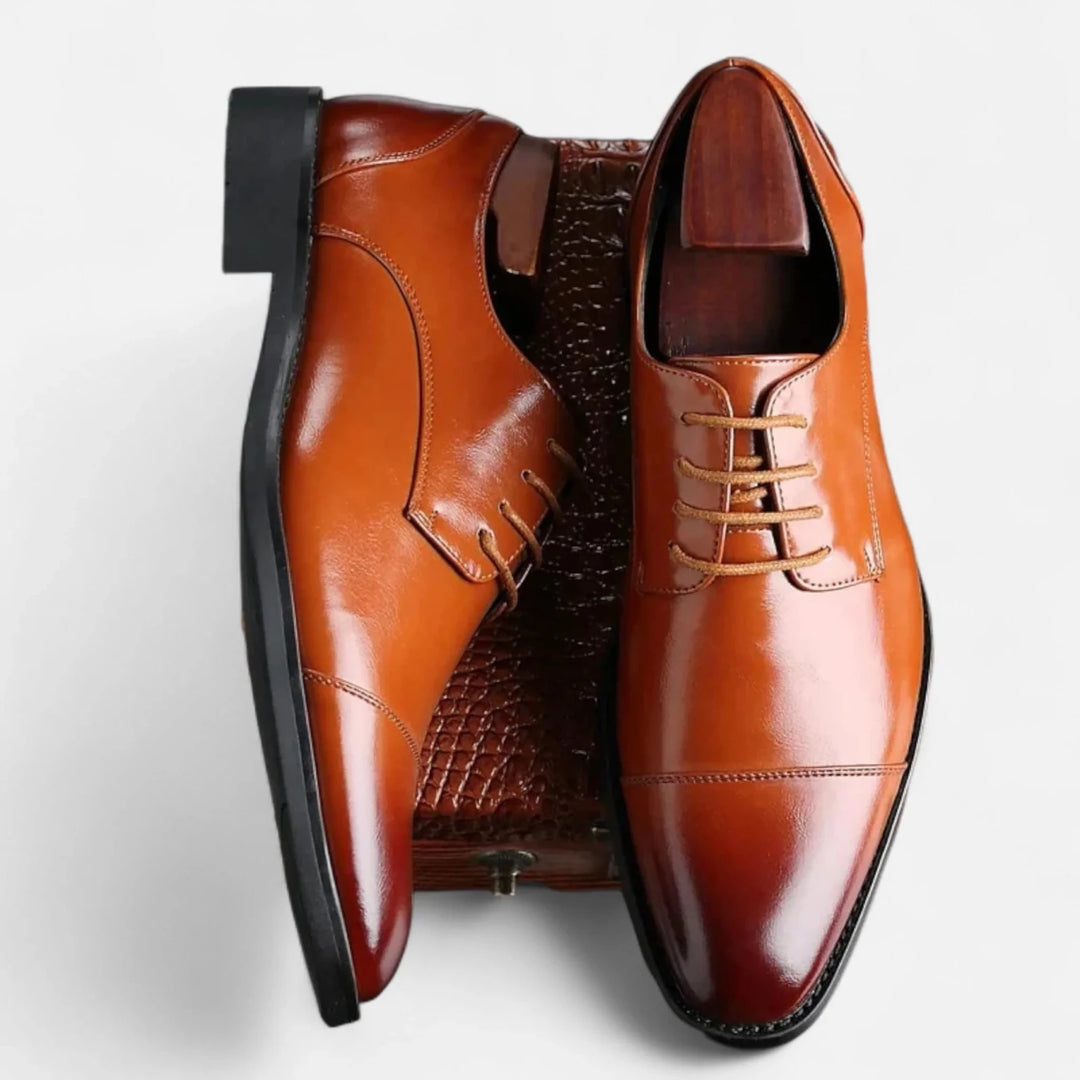 Clara | Classic Oxford Shoes for Men Premium Leather - Cognac - 4