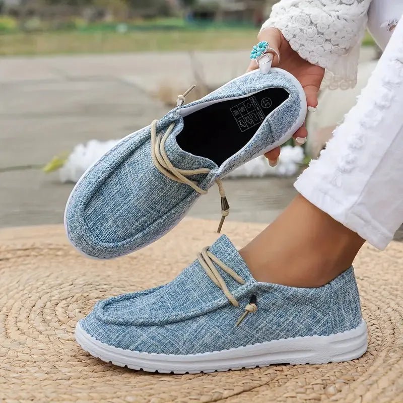 Chloe | Comfortable Slip - On Canvas Shoes - Purple - 11