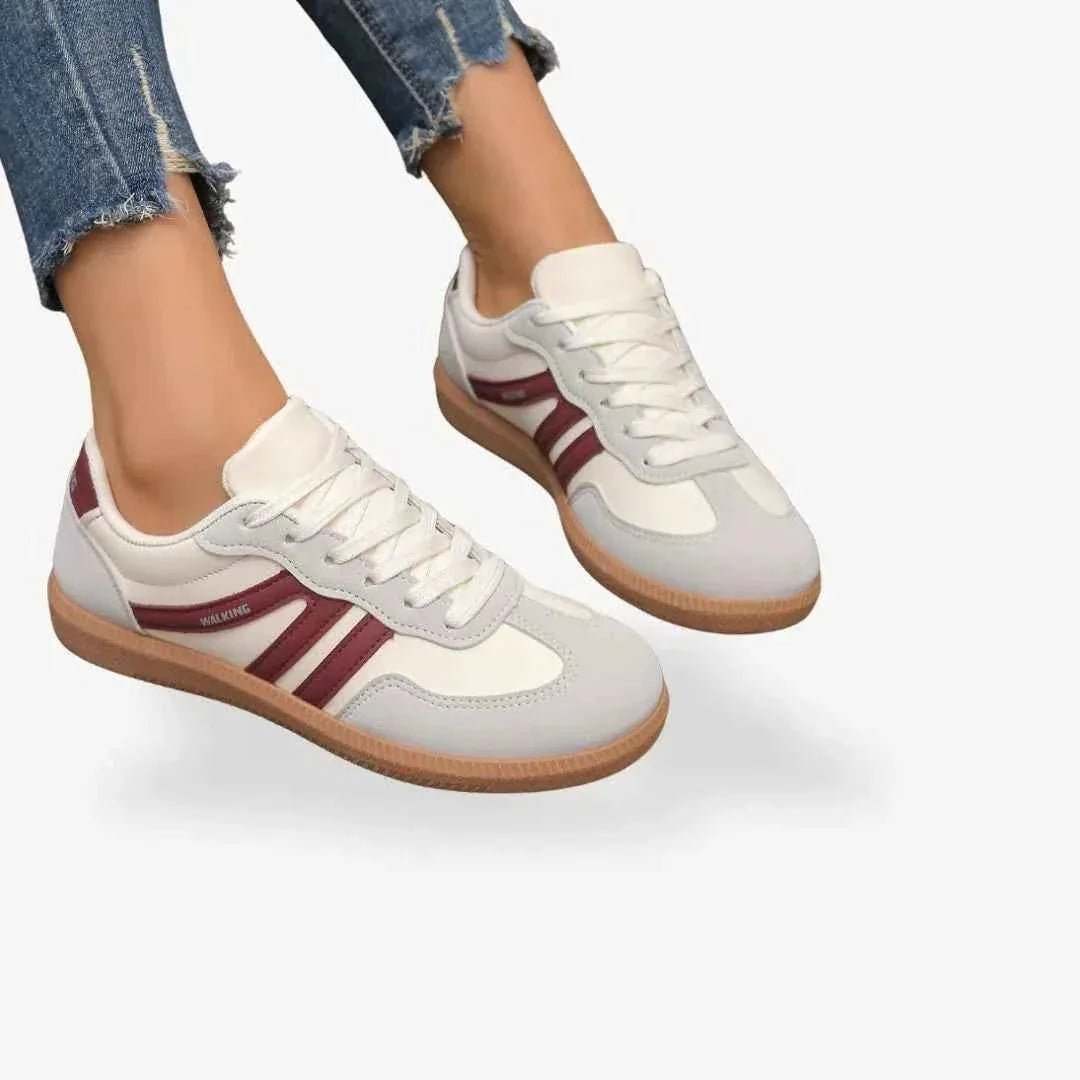 Naomi | Stylish Women's Sneakers with Gum Sole - White - 3