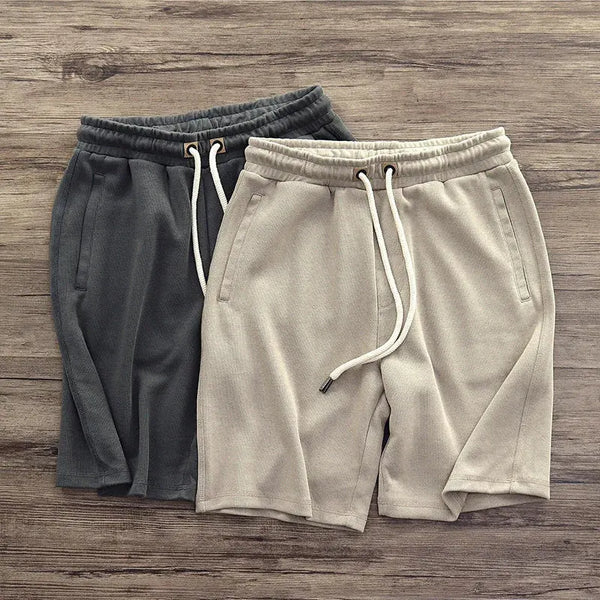 Men's Cotton Drawstring Summer Shorts — Joss Relaxed Fit Pockets