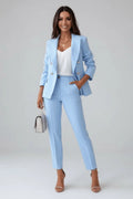 Women's Double-Breasted Blazer Pants Suit — Lucia Tailored Office Professional