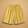 Women's Knee-Length Shorts — Gigi Drawstring Elastic Waistband Relaxed