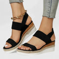 Women's Platform Sandals — Chelsea Elastic Band Espadrille