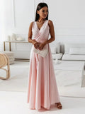 Scarlett | Elegant V-Neck Sleeveless Wrap Maxi Dress