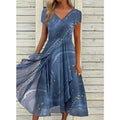 Ava | Elegant V-Neck Wrap Midi Dress with Sequin Details