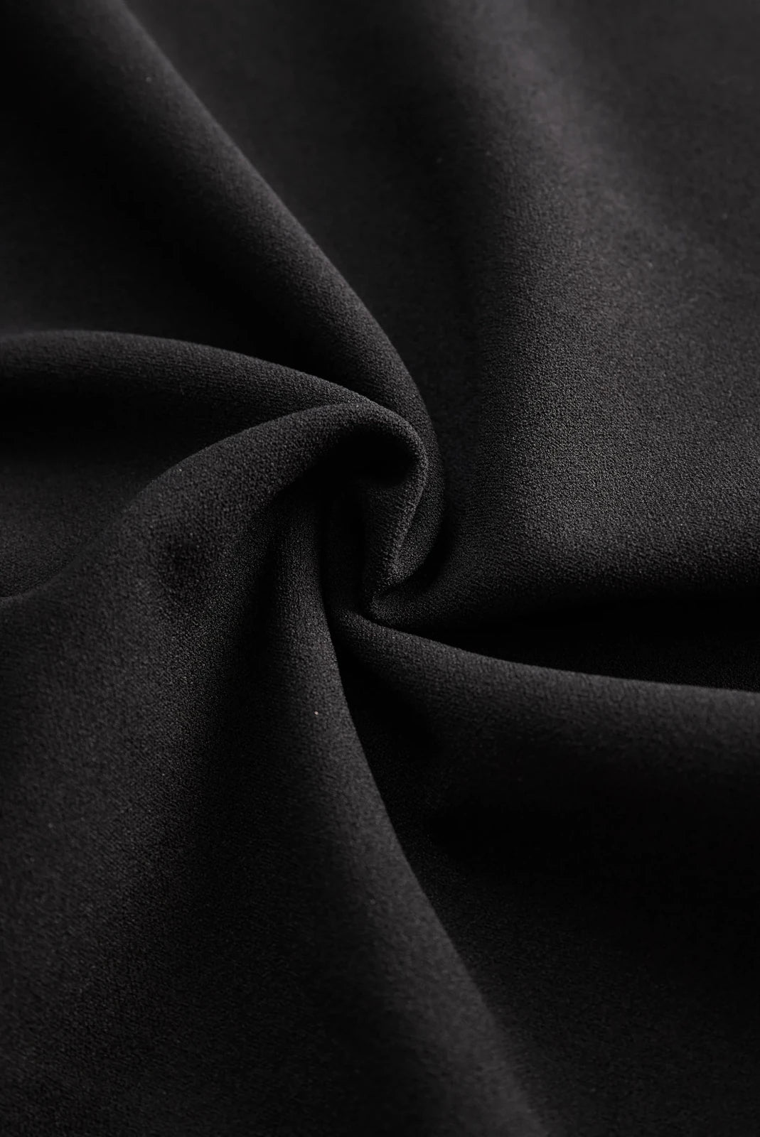 Elise | Elegant Black Wrap Midi Dress with Belt - Black - 9