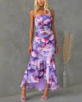 Willow | Elegant Floral One Shoulder Wedding Guest Dress