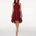 Penelope | Elegant Halter Neck Tiered Dress
