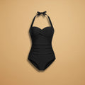 Margot | Elegant Halter Women's One-Piece Swimsuit with Pleats