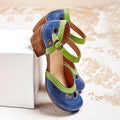 Women's Leather Mary Orthopedic Sandals — Tess Ankle Strap Block Heel