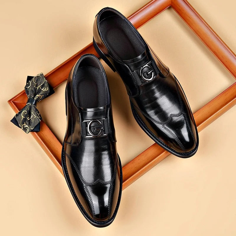 Black Men's Handmade Leather Shoes — Cole Monk Strap Business Formal - Flat Lay Studio
