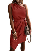 Elena | Off The Shoulder Asymmetrical Wrap Mini Dress