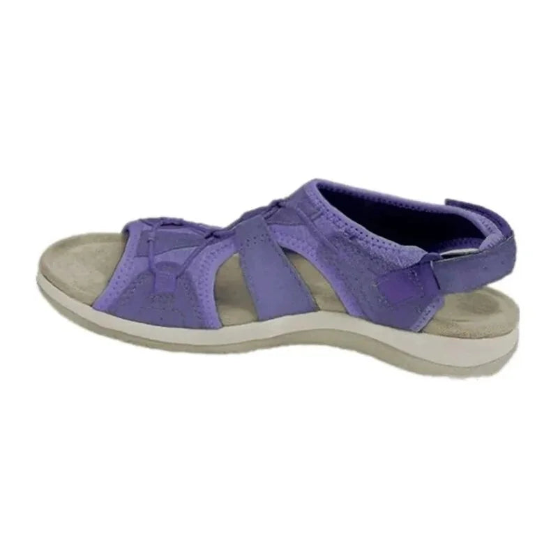 Lilac Women's Orthopedic Sandals — Quinn Adjustable Closed-Toe Comfort - Angle View