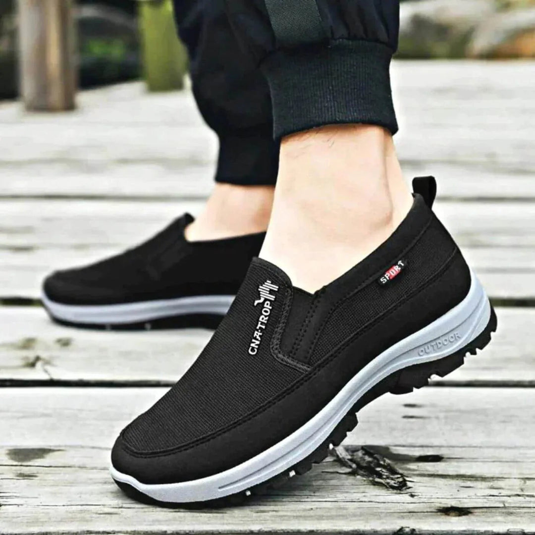 Archer | Comfortable Men's Shoes with Outdoor Sole Support - Black - 5