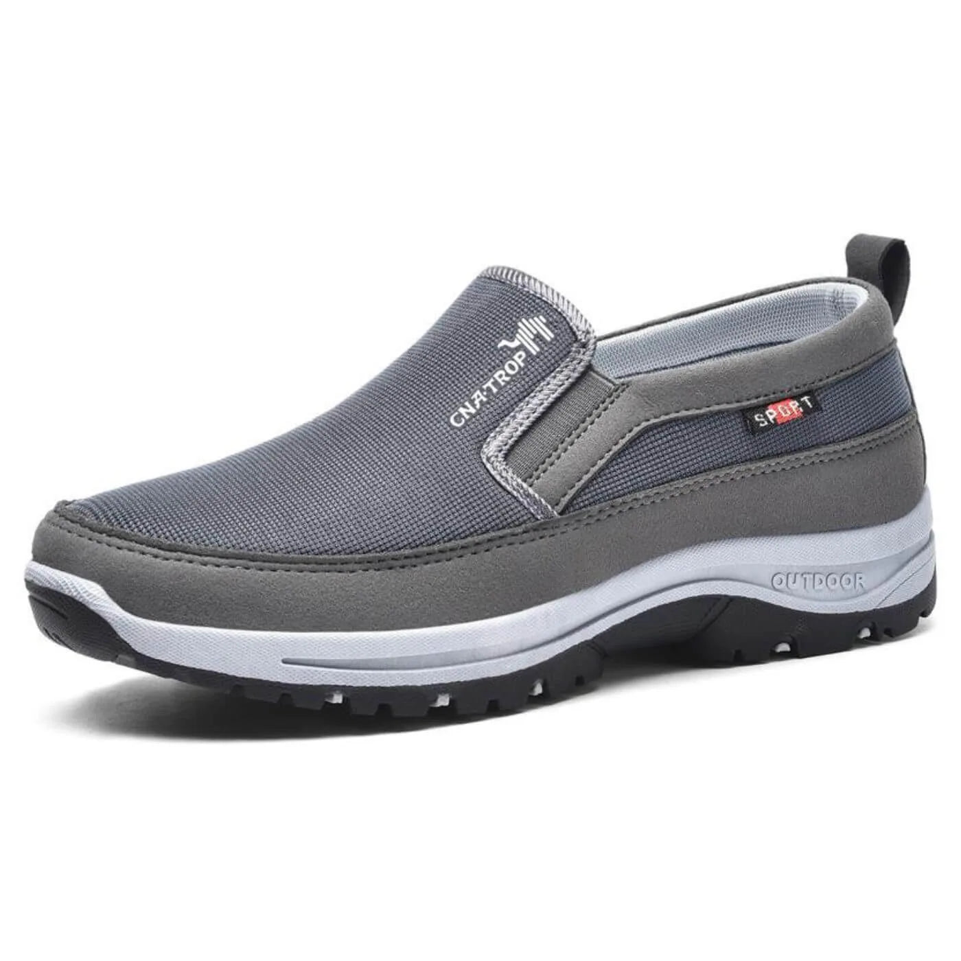 Archer | Comfortable Men's Shoes with Outdoor Sole Support - Light Gray - 6