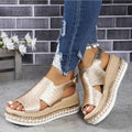 Women's Platform Espadrille Sandals — Clementine Orthopedic Slingback Braided