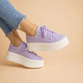 Women's Platform Sneakers — Melody Lace-Up Cushioned Casual