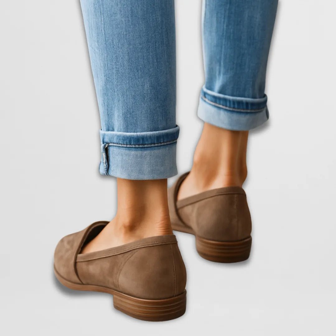 Isabella | Women's Pointed Toe Slip On Loafers - Brown - 4