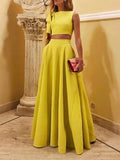 Women's Sleeveless Evening Dress — Aurora A-Line Formal Floor-Length