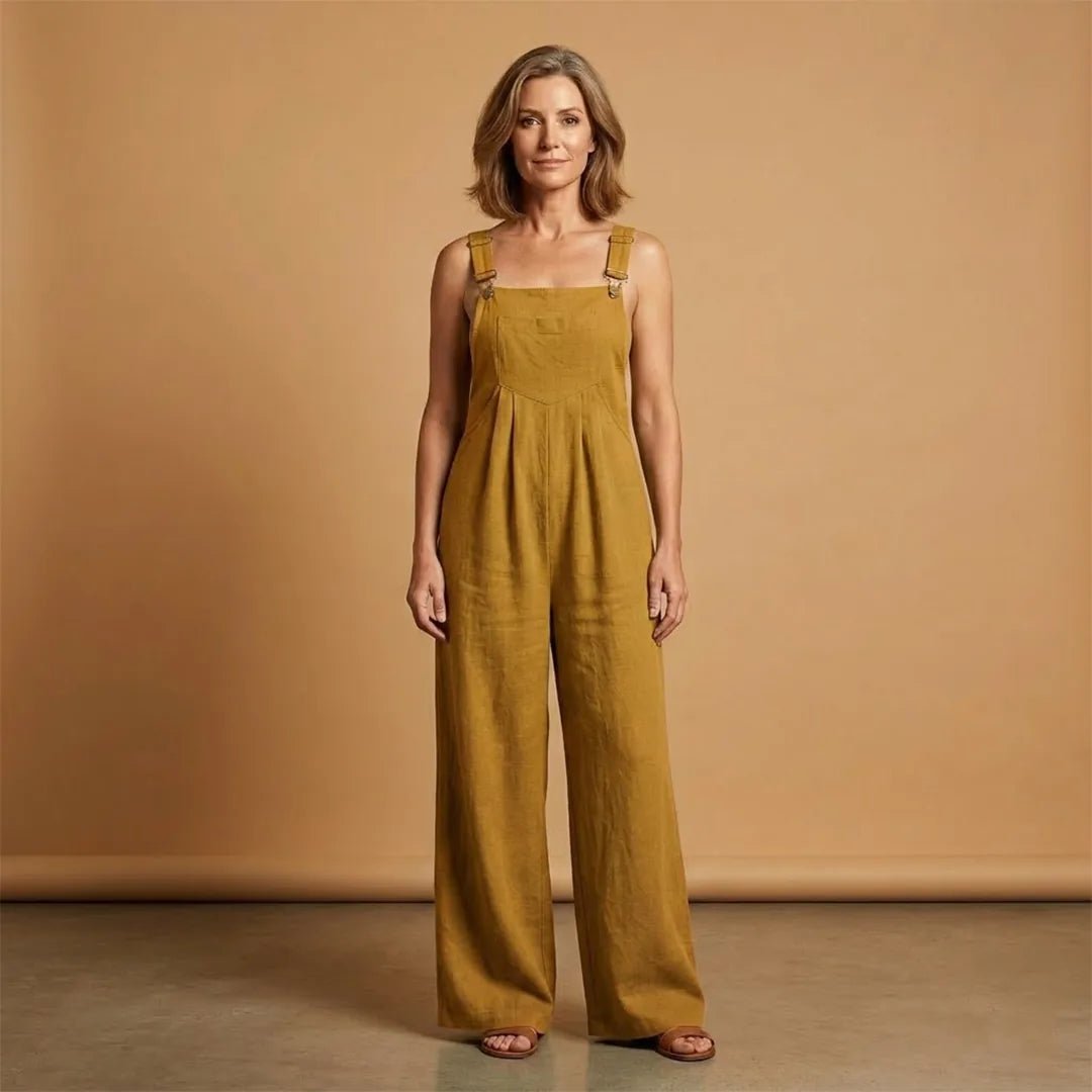 Emma | Sleeveless Women's Jumpsuit With Adjustable Straps - Black - 15
