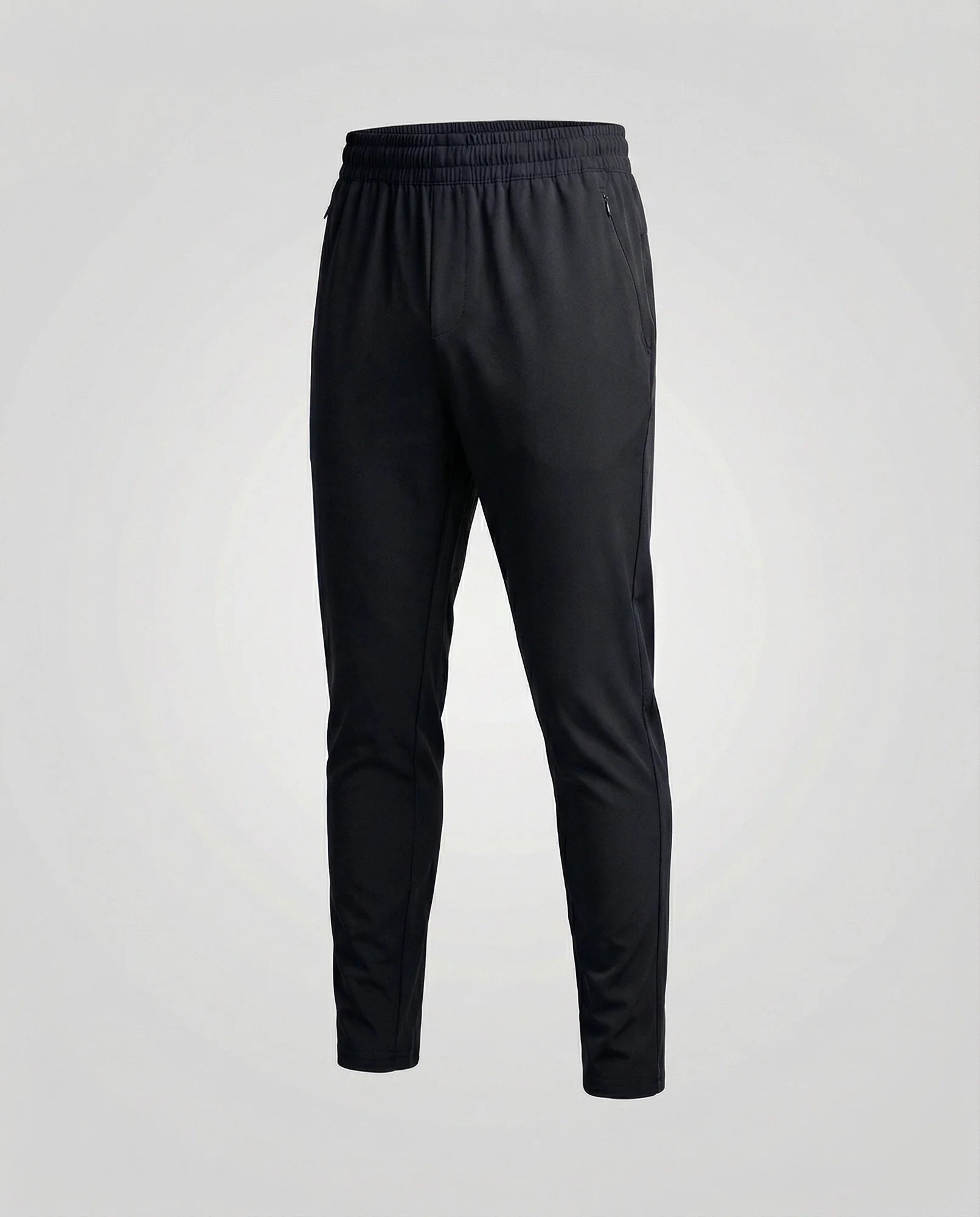 Black Tapered Men's Joggers with Elastic Waist - Studio Flat