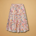 Isla | Floral Tiered Midi Skirt with Ruffled Hem